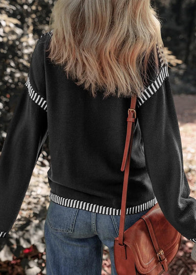 Marisa - Maglione Chic a Contrasto