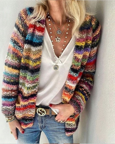 Sarai - Cardigan Giacca in Maglia Finta