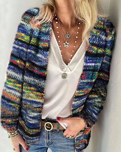 Sarai - Cardigan Giacca in Maglia Finta
