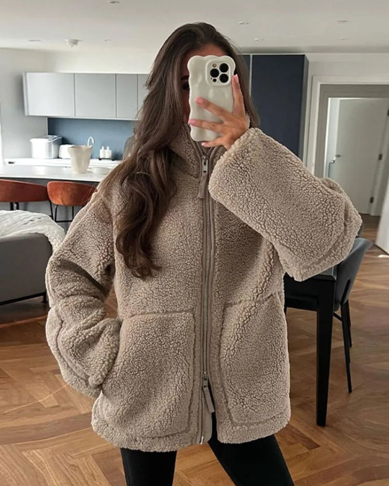Penelope - Giacca Puffer in Teddy Morbido