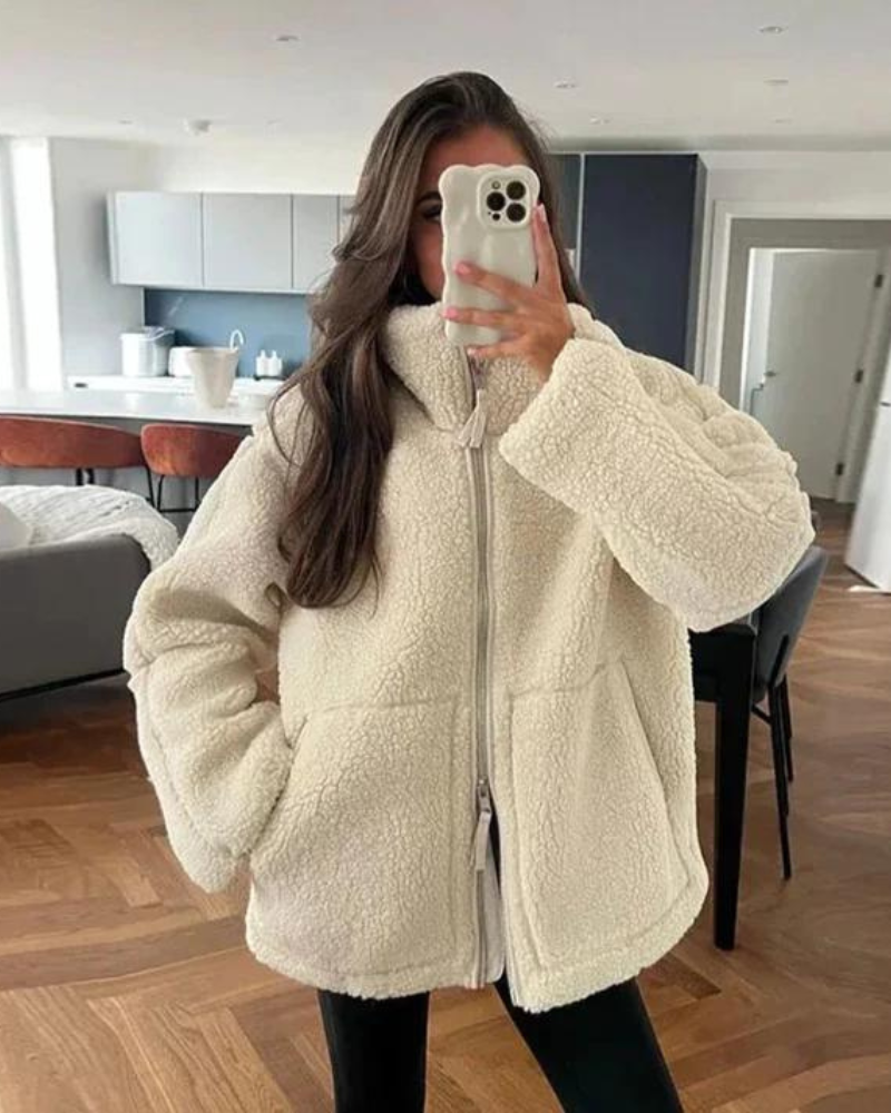 Penelope - Giacca Puffer in Teddy Morbido