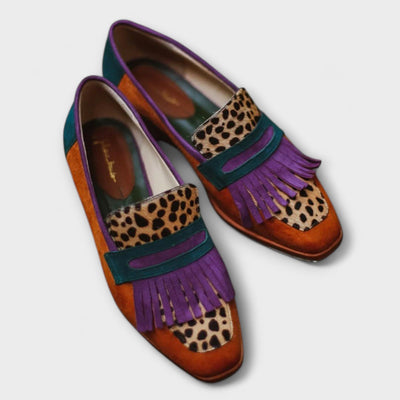 Bianchi | Mocassino Marrone con Stampa Leopardata