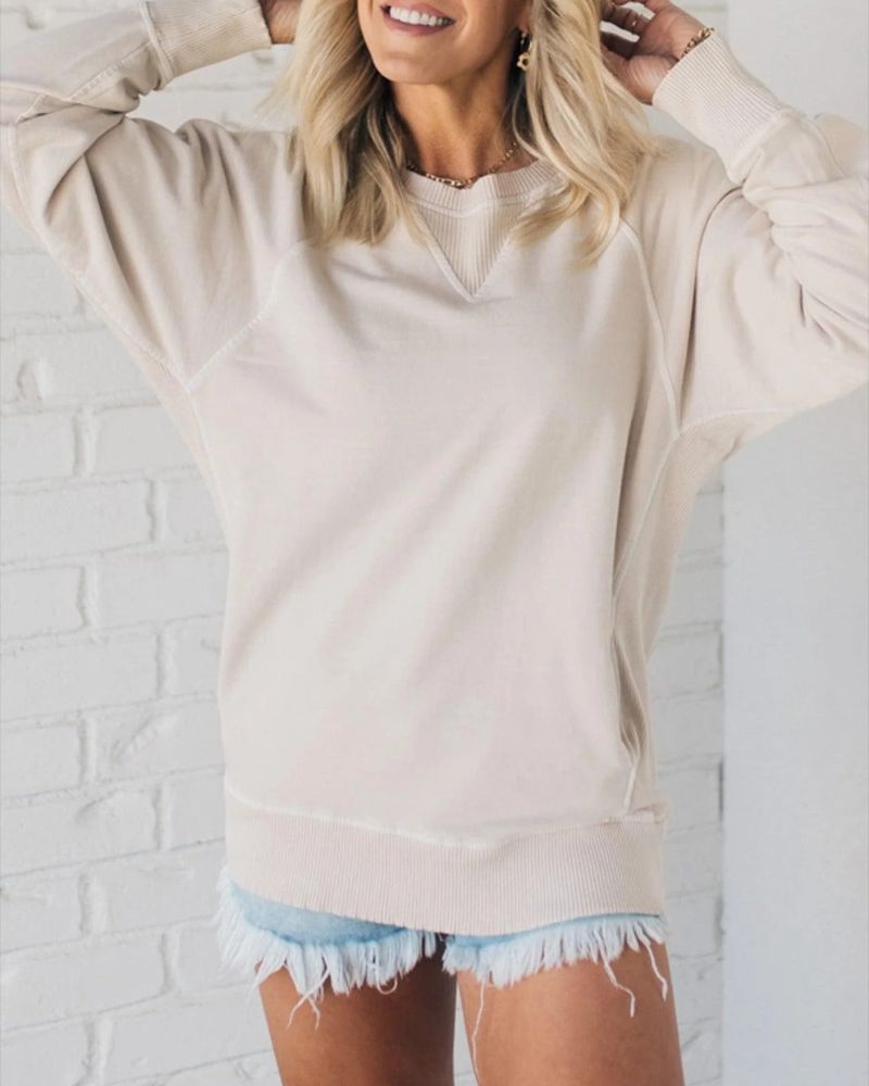 VIOLA - Ribbede Sweater med Lommer