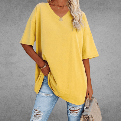 Sofia™ | Stilfuld Oversized V-Hals T-shirt