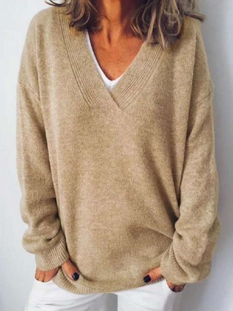 Monika - V-Hals Pullover