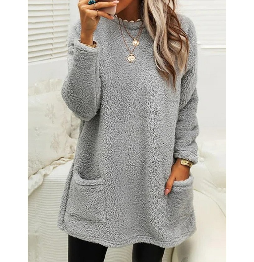 Lucy - Maglione in Fleece Lungo