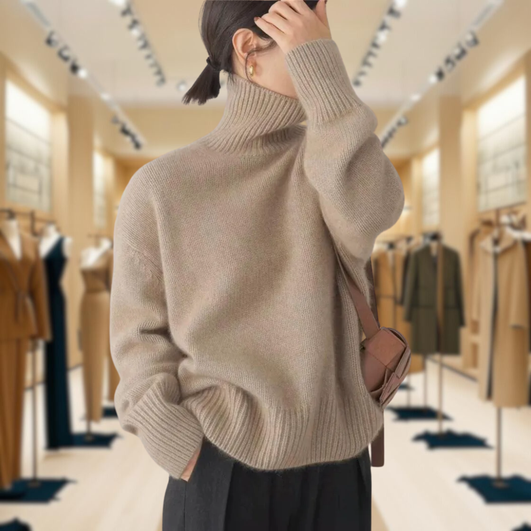 Mirrin - Maglione a Collo Alto in Lana