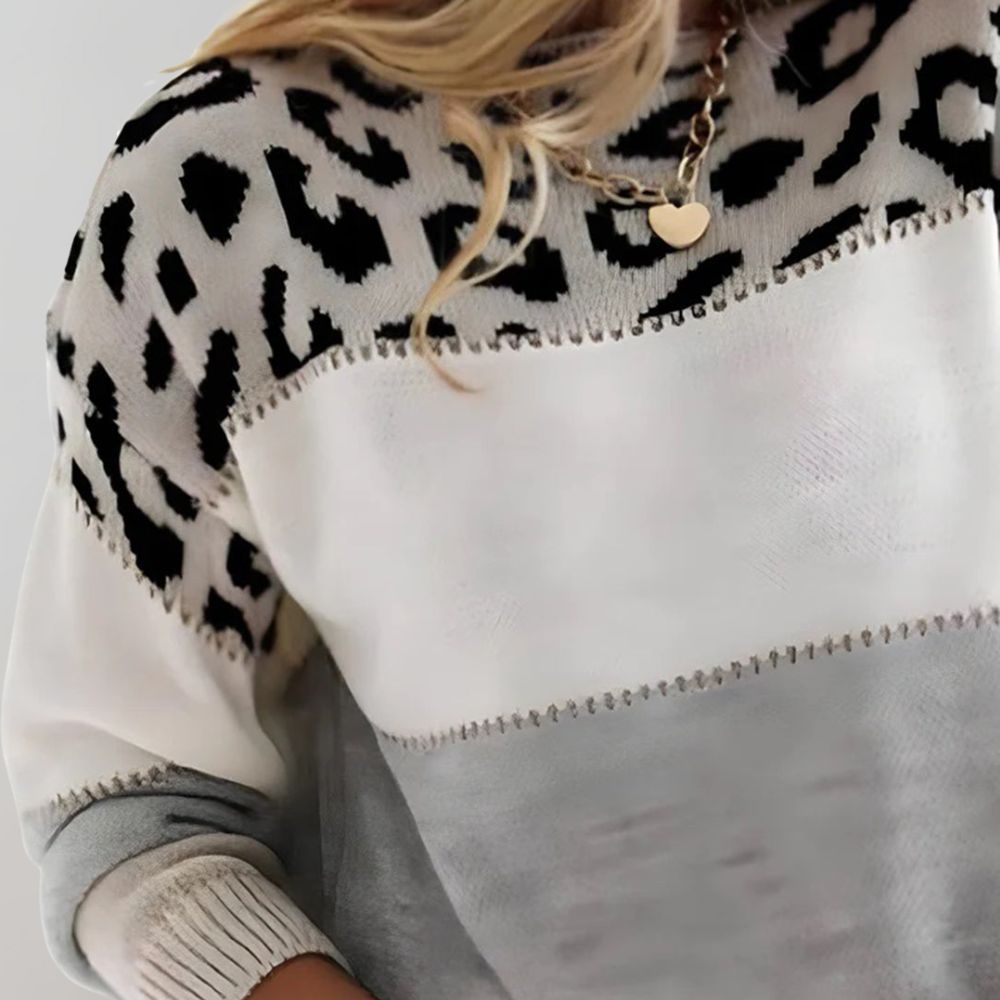 Cheyenne - Felpa Casual con Stampa Leopardo