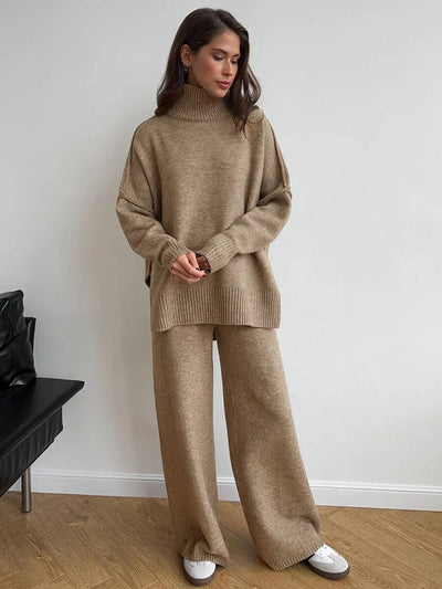 Stella - Set di pantaloni in maglia larghi e rilassati