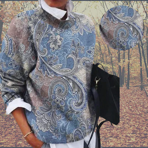 Jessie - Printet Pullover Sweater
