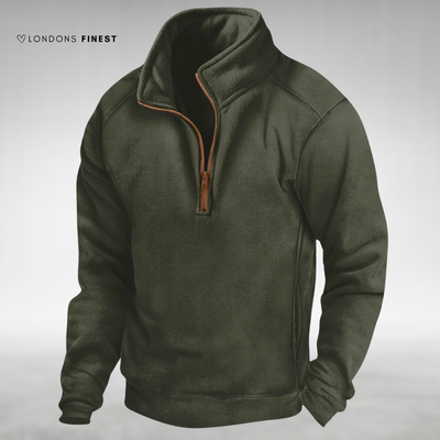 Hudson Pullover Fleece da Uomo con Mezzo Zip