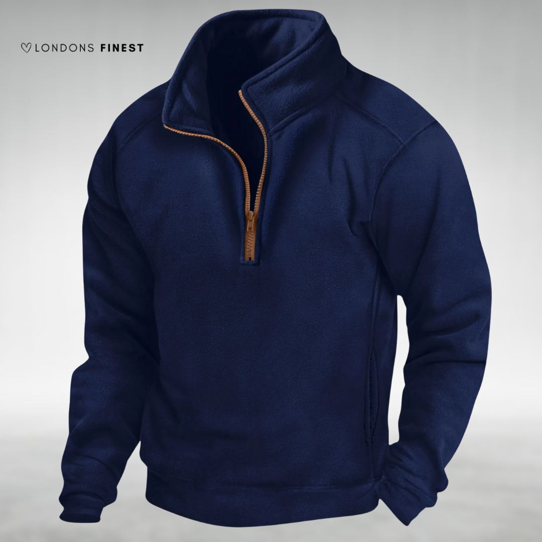 Hudson Pullover Fleece da Uomo con Mezzo Zip