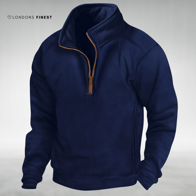 Hudson Pullover Fleece da Uomo con Mezzo Zip