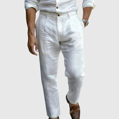 Pantaloni in Lino Saint-Tropez Chic