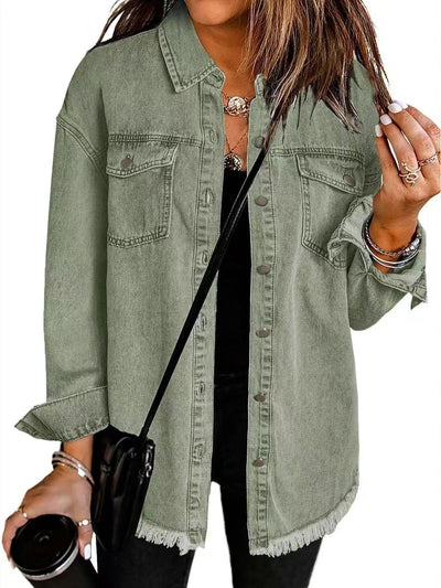 Sofia™ | Tidløs Denim Skjortejakke
