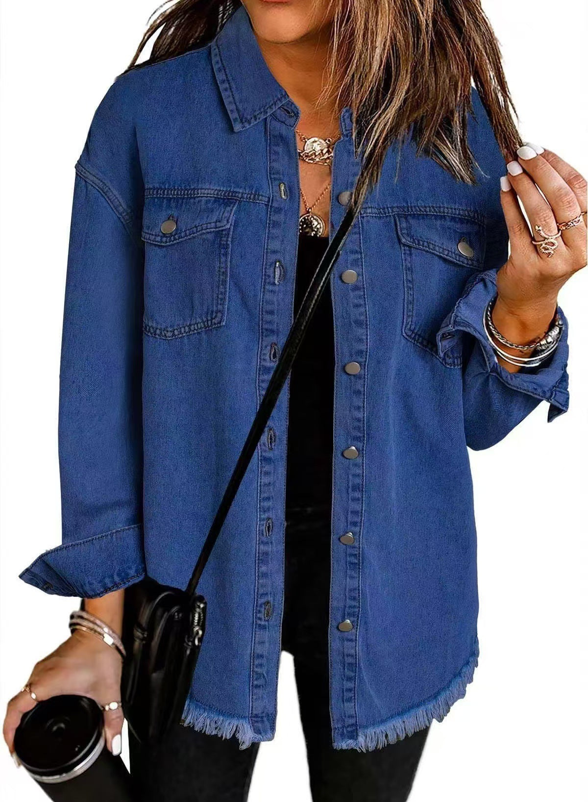 Sofia™ | Tidløs Denim Skjortejakke