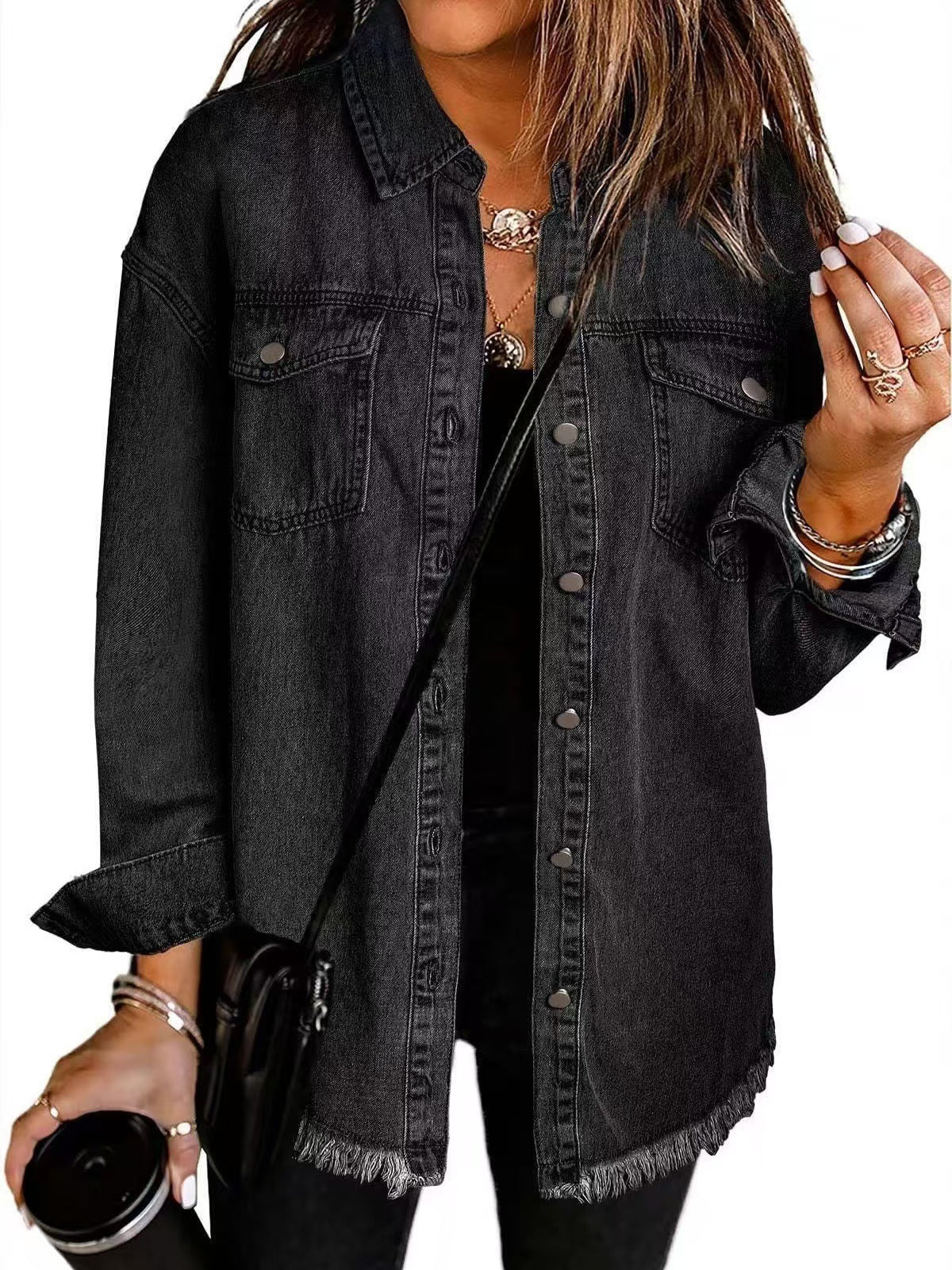 Sofia™ | Tidløs Denim Skjortejakke
