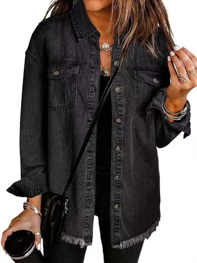Sofia™ | Tidløs Denim Skjortejakke