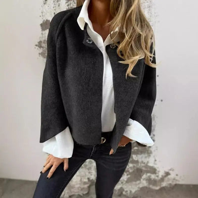 Amalia - Cardigan in Lana a Maniche Lunghe con Collo Rotondo