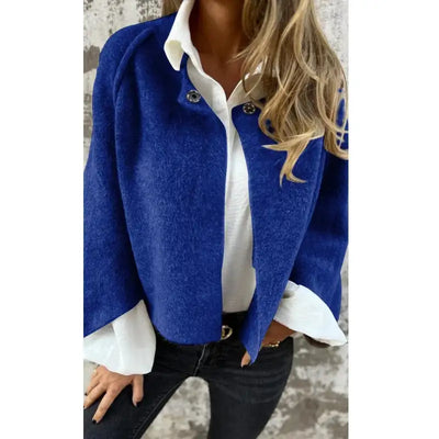 Amalia - Cardigan in Lana a Maniche Lunghe con Collo Rotondo