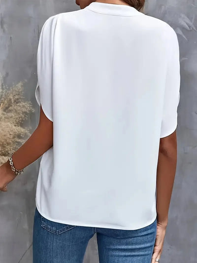 Sofia™ | Stilfuld V-Hals Flydende Bluse