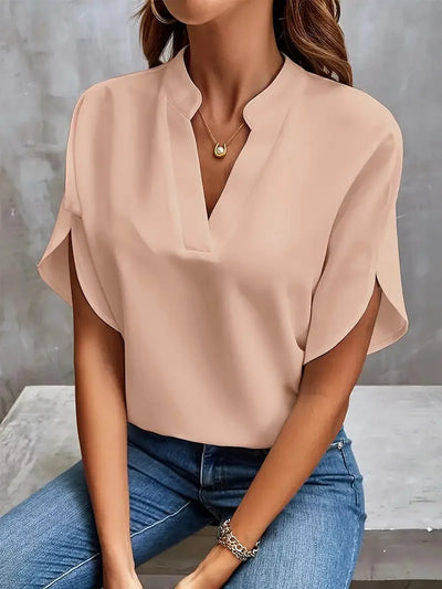 Sofia™ | Stilfuld V-Hals Flydende Bluse