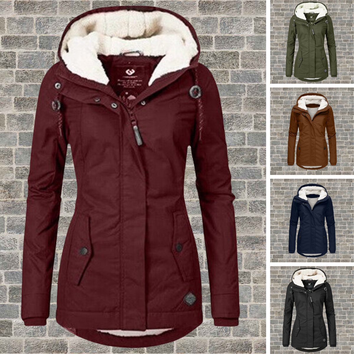 Jenna - Giacca Hoodie Sherpa Accogliente