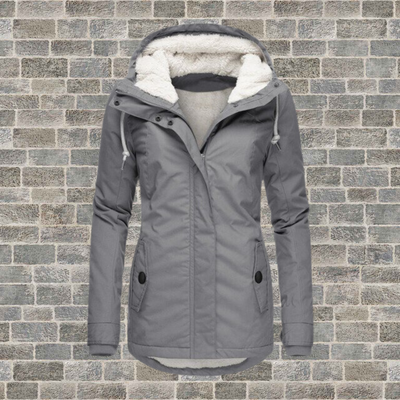 Jenna - Cozy Sherpa Hoodie Frakke