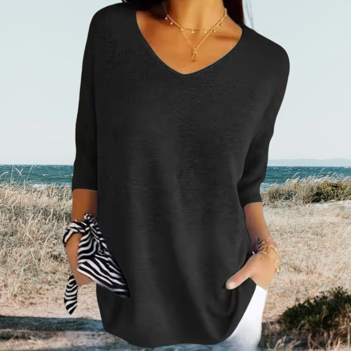 Sofia™ | Stilfuld V-Hals Casual Top