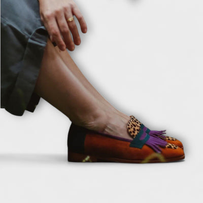 Bianchi | Mocassino Marrone con Stampa Leopardata