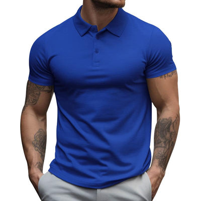Polo da uomo a maniche corte slim fit in cotone