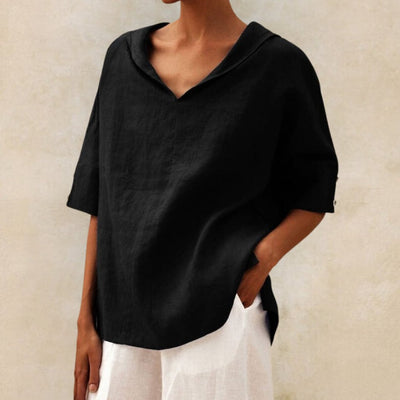 Sofia™ | Stilfuld Casual V-hals Skjorte