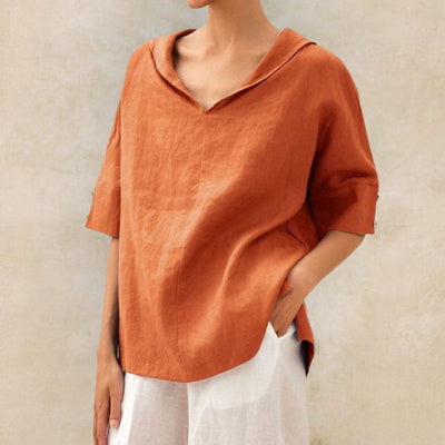 Sofia™ | Stilfuld Casual V-hals Skjorte