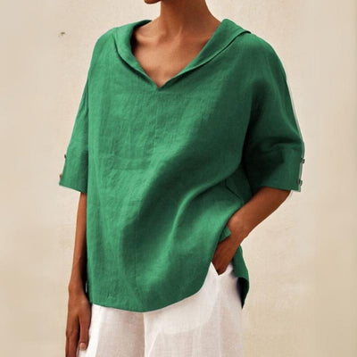 Sofia™ | Stilfuld Casual V-hals Skjorte