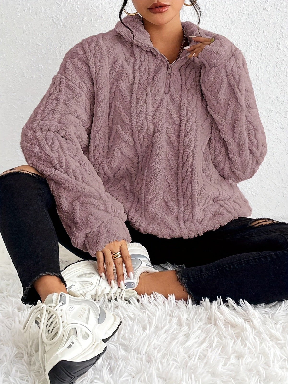 Aila - Morbido Maglione con Zip
