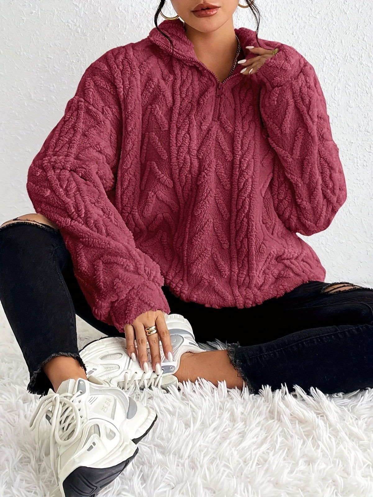 Aila - Morbido Maglione con Zip