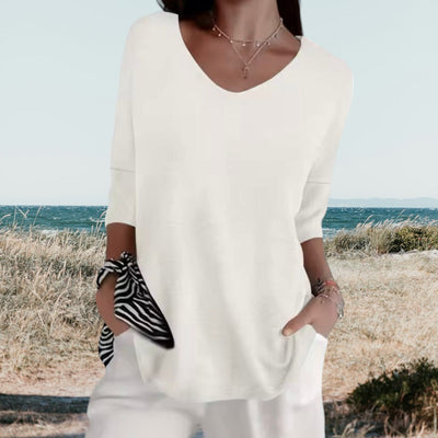 Sofia™ | Stilfuld V-Hals Casual Top